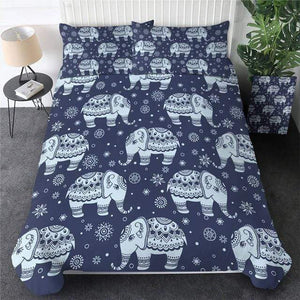 Rainbow Mandala Elephant Comforter Set - Beddingify