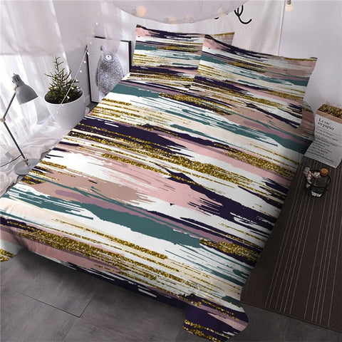 Image of Colorful Striped Bedding Set - Beddingify