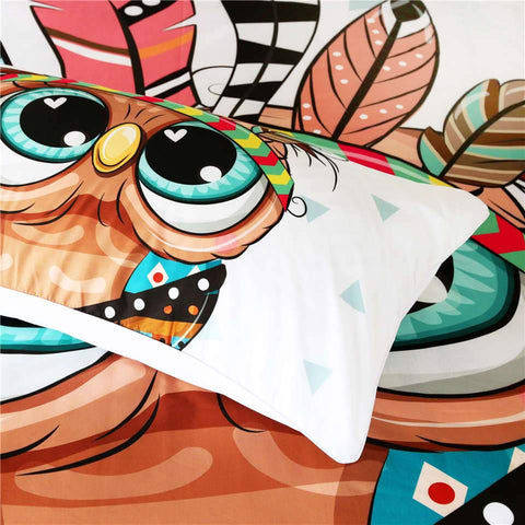 Image of Cartoon Owl Comforter Set - Beddingify