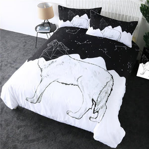 Wolf Constellation Lines Comforter Set - Beddingify