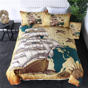 Sailing Ship Comforter Set - Beddingify