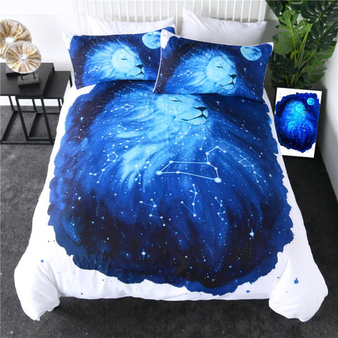 Image of Lion Zodiac Comforter Set - Beddingify