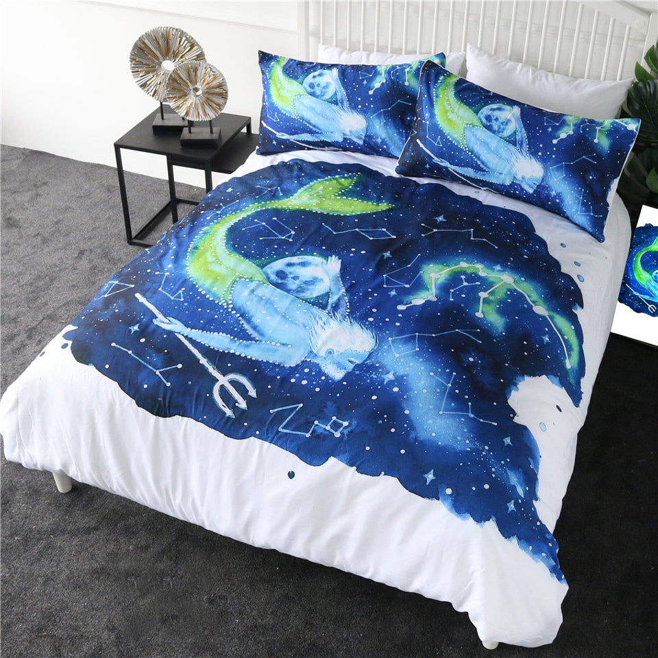 Mermaid Zodiac Art Bedding Set - Beddingify