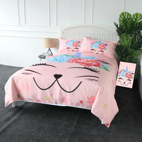 Image of Lovely Cat Ears Comforter Set - Beddingify