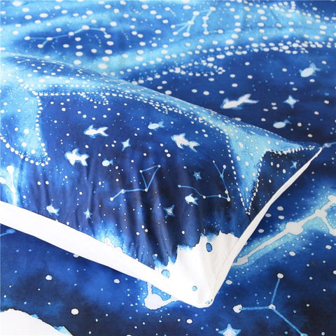 Image of Whale Star Zodiac Comforter Set - Beddingify