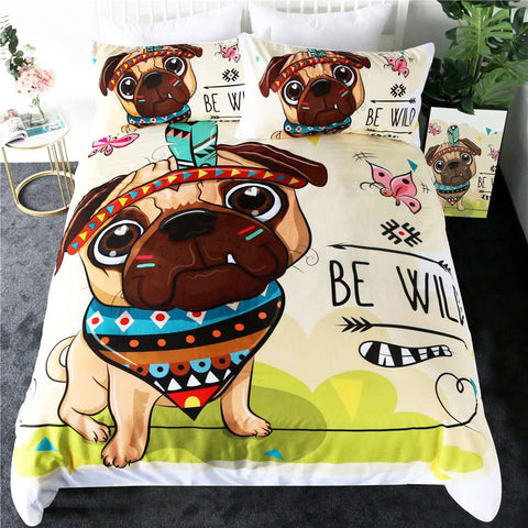 Image of Tribal Pug Comforter Set - Beddingify