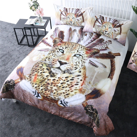 Image of Dreamcatcher Leopard Bedding Set - Beddingify