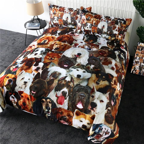 Image of 3D Dog Comforter Set - Beddingify