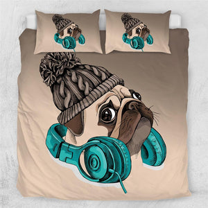 Musical Pug Comforter Set - Beddingify