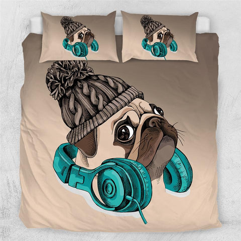 Image of Musical Pug Comforter Set - Beddingify