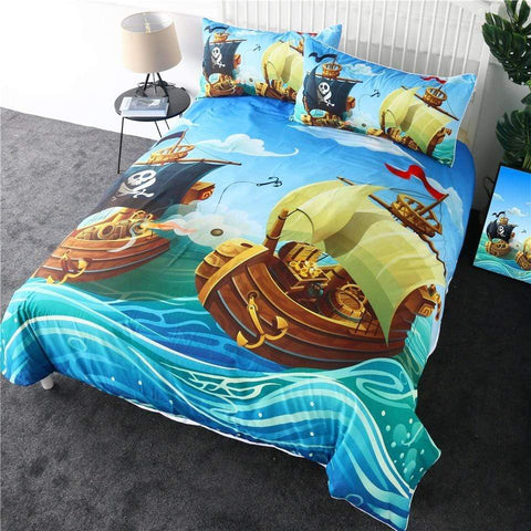 Image of Pirate Boat Comforter Set - Beddingify
