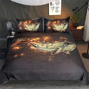 Golden Whale Comforter Set - Beddingify