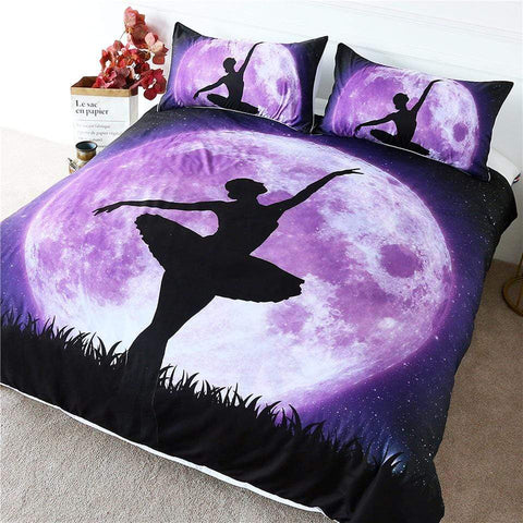 Image of Purple Moon Ballet Comforter Set - Beddingify