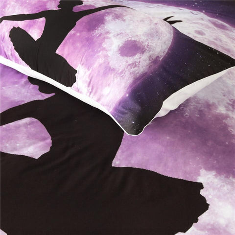 Image of Purple Moon Ballet Comforter Set - Beddingify