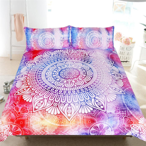 Image of Colorful Mandala Flower Comforter Set - Beddingify