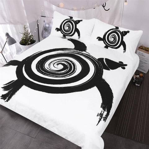 Image of Ink Painting Turtle Comforter Set - Beddingify