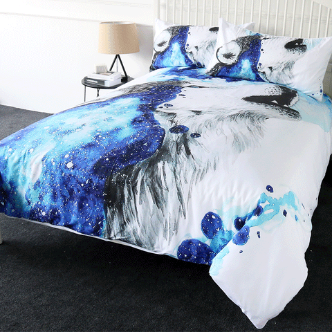 Image of Howling Wolf by Scandy Girl Comforter Set - Beddingify