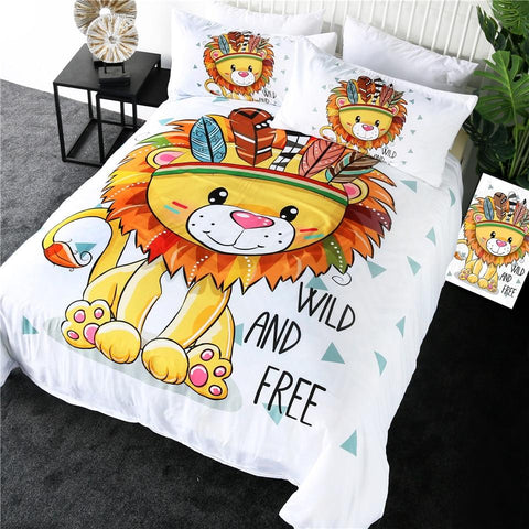 Image of Cartoon Lion Comforter Set - Beddingify