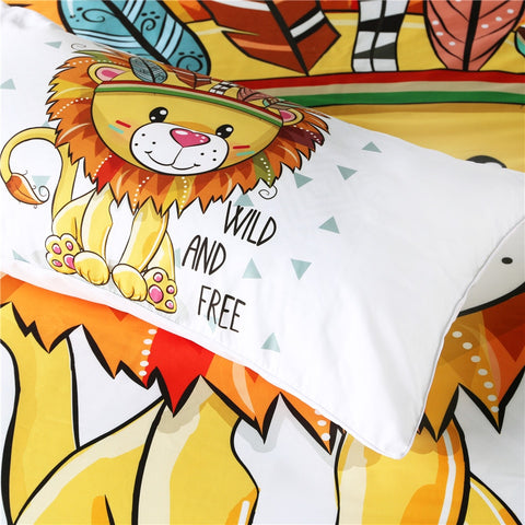 Image of Cartoon Lion Bedding Set - Beddingify