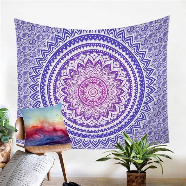 Pink Mandala Flower Tapestry - Beddingify