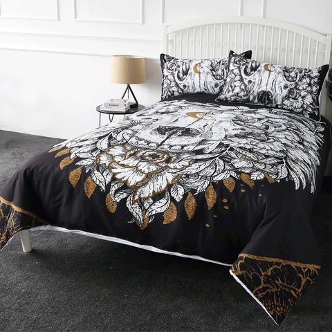 Image of Floral Leaf Bedding Set - Beddingify