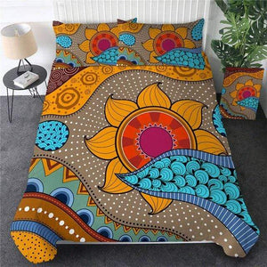 Ethnic Flowers Comforter Set - Beddingify