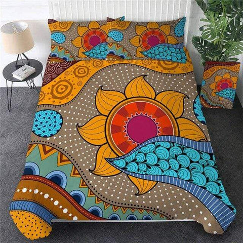 Image of Ethnic Flowers Comforter Set - Beddingify