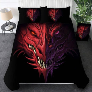 Red Dragon Head Bedding Set - Beddingify