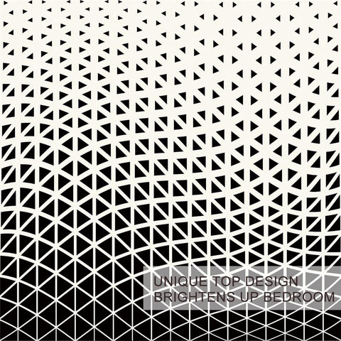 Image of Black White Geometric Pattern Comforter Set - Beddingify