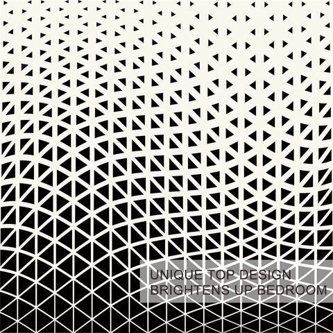 Image of Black White Geometric Pattern Bedding Set - Beddingify