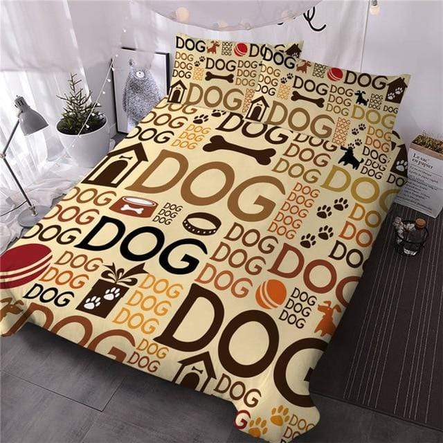 Rainbow Dogs Paw Comforter Set - Beddingify