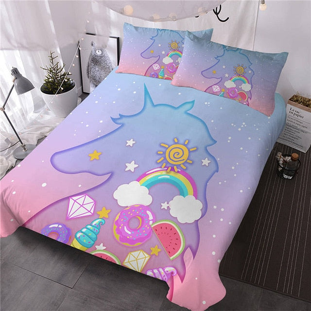 Ice Cream Unicorn Bedding Sets - Beddingify