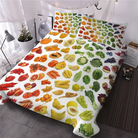 Image of Vegetables Fruits Comforter Set - Beddingify