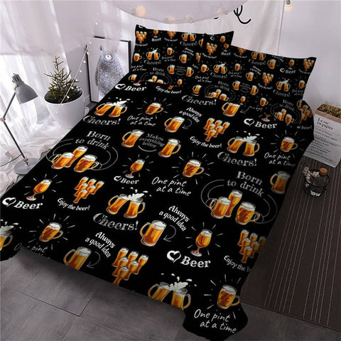 Image of Beer Mugs Bedding Set - Beddingify