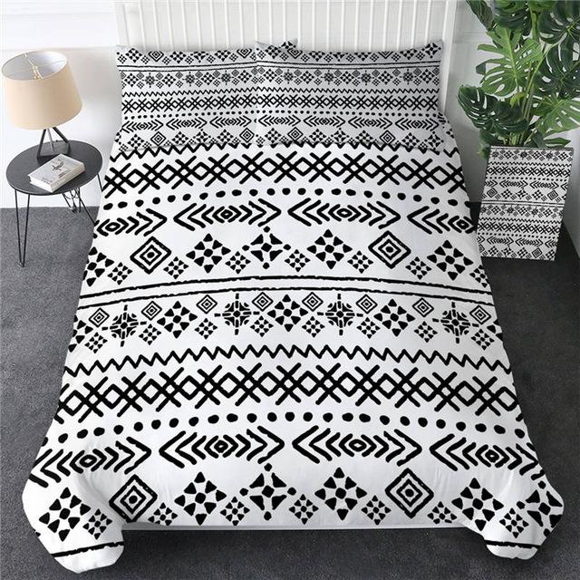 Black White Aztec Comforter Set - Beddingify