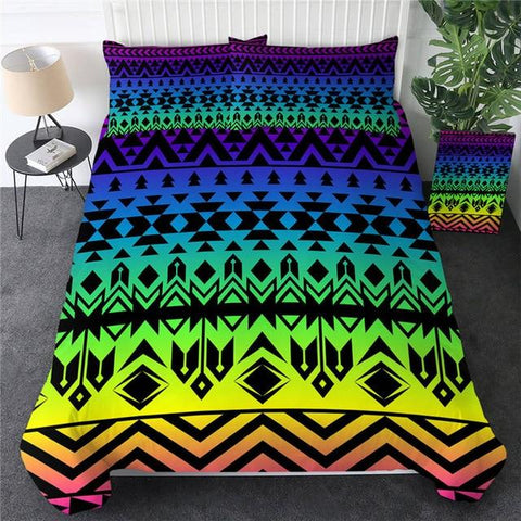 Image of Aztec Colorful Totem Comforter Set - Beddingify