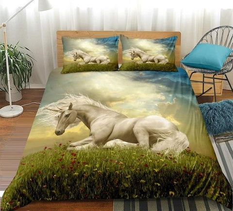 Image of Grassland Sky Unicorn Bedding Sets - Beddingify