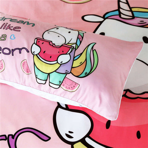Image of Unicorn Watermelon Bedding Set - Beddingify