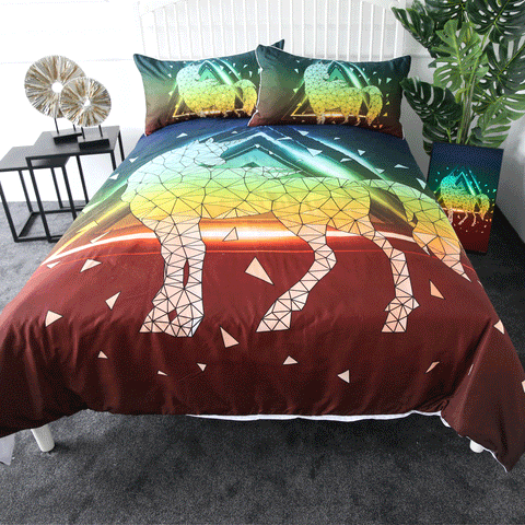 Image of Geometric Unicorn Bedding Set - Beddingify