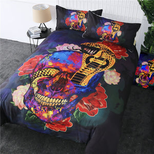 Gothic Cobra Skull Bedding Set - Beddingify