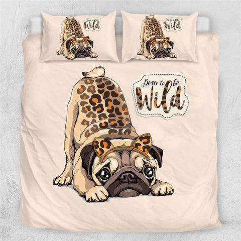 Image of Wild Pug Comforter Set - Beddingify