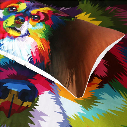 Image of Watercolor Art Dog Comforter Set - Beddingify