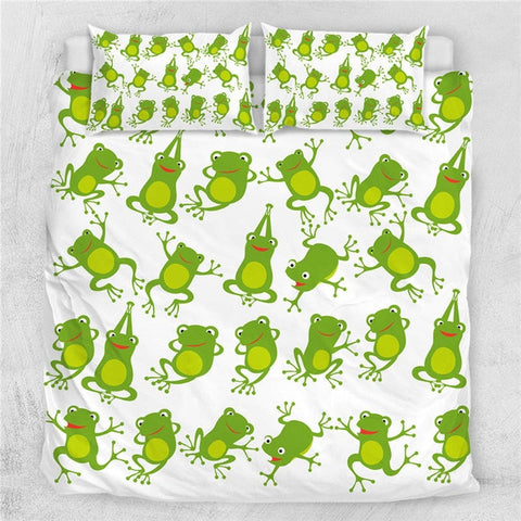 Image of Cute Frog Prince Fairy Tale Bedding Set - Beddingify
