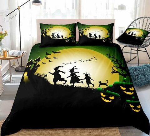 Image of Halloween Black Comforter Set - Beddingify