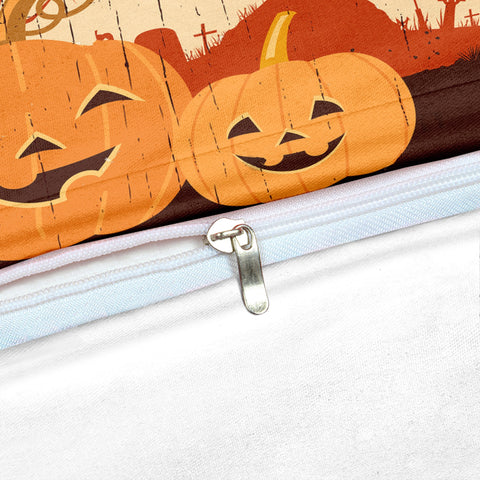 Image of Pumpkin Trick Or Treat Halloween Comforter Set - Beddingify