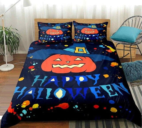 Image of Pumpkin Halloween Comforter Set - Beddingify