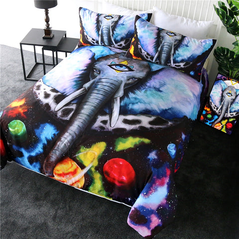 Image of Alien Elephant Bedding Set - Beddingify