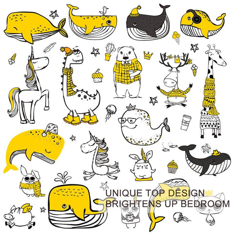 Image of Hipster Doodle Animal Comforter Set - Beddingify