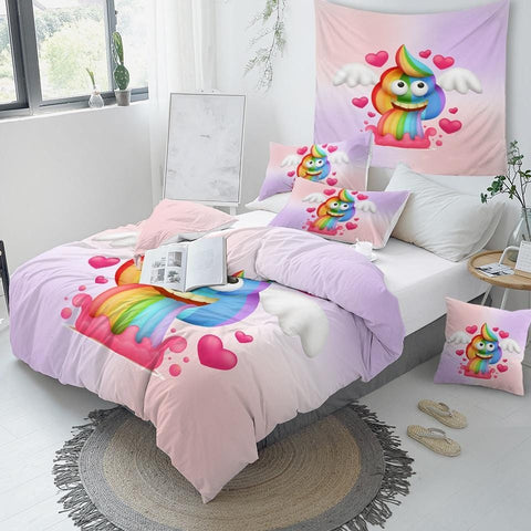 Image of Rainbow Poop Bedding Set - Beddingify