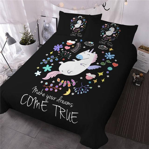 Image of Cute Magical Unicorn Comforter Set - Beddingify